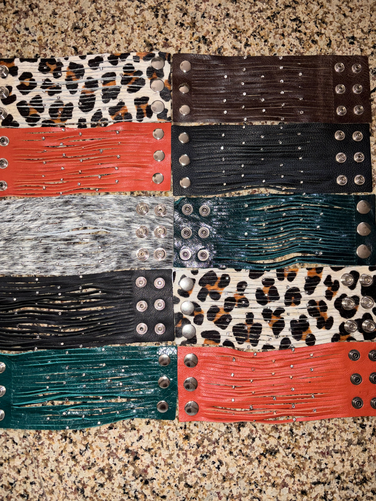 Fringe cuff bracelets
