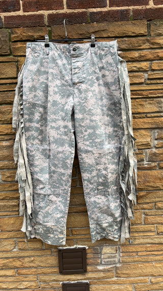 Custom Digital Camo Fringe Pants
