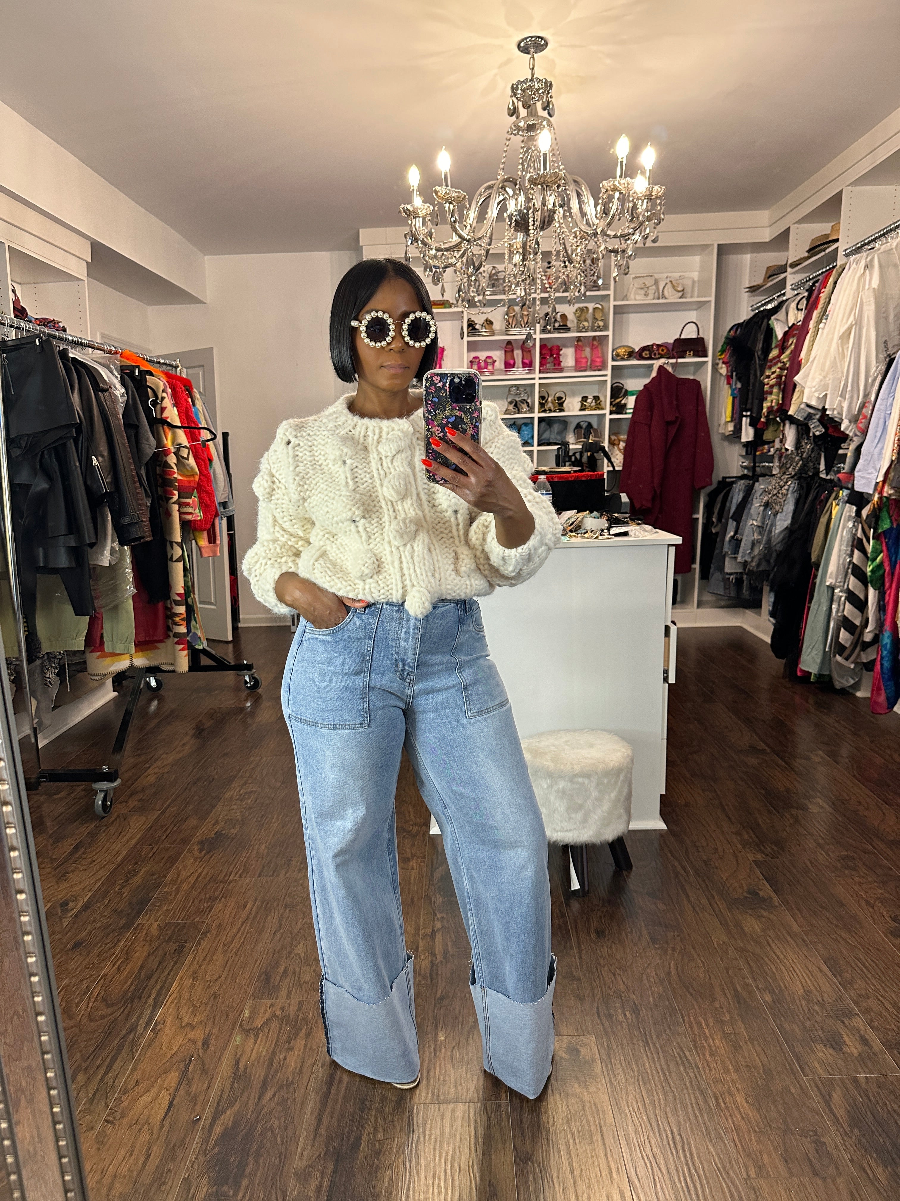 Stretch Wide Leg Cuff Jeans will Restock on 11/10 - The Vault by Sacha