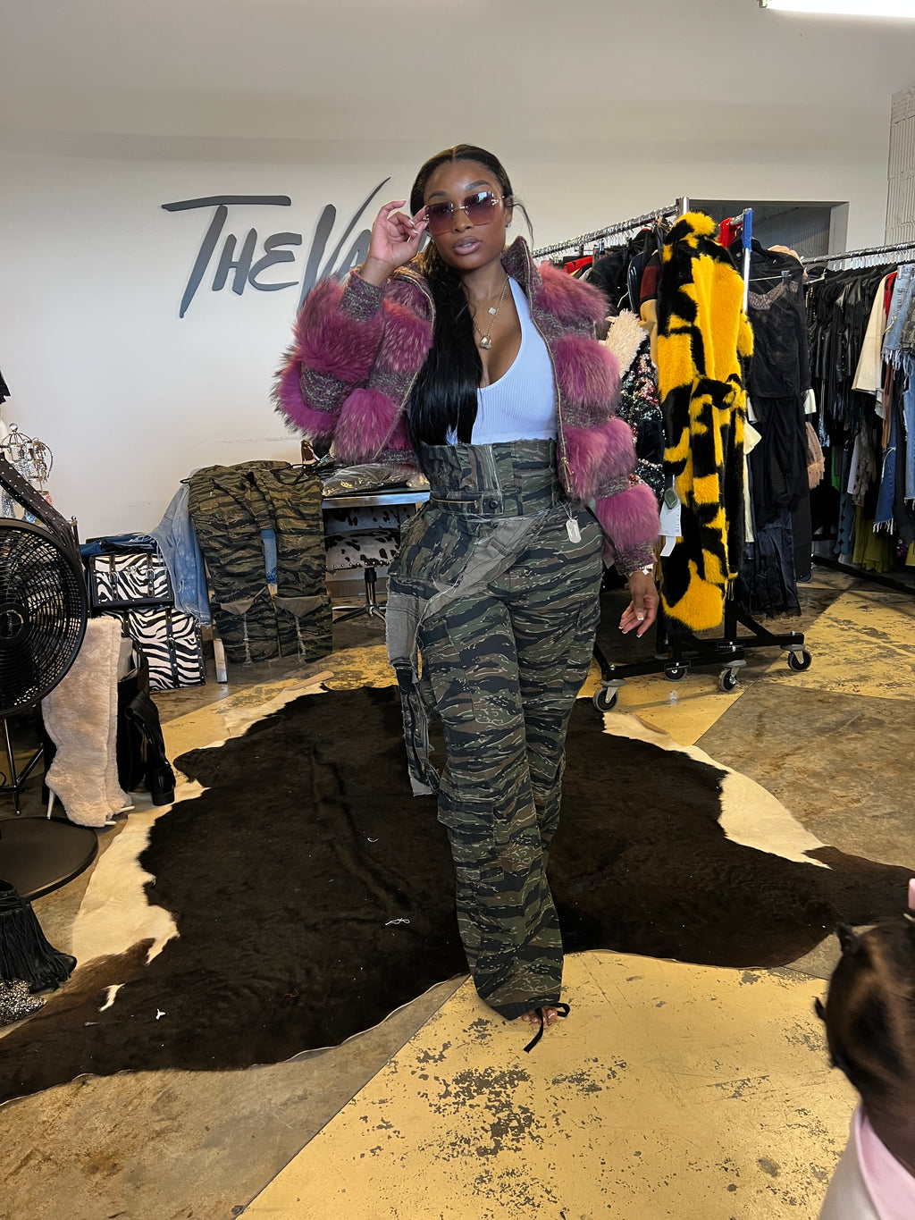 Genuine Fur & Tweed Coat - The Vault by Sacha