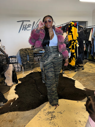 Genuine Fur & Tweed Coat - The Vault by Sacha