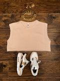 Sleeveless Cropped Sweatshirt - The Vault by Sacha