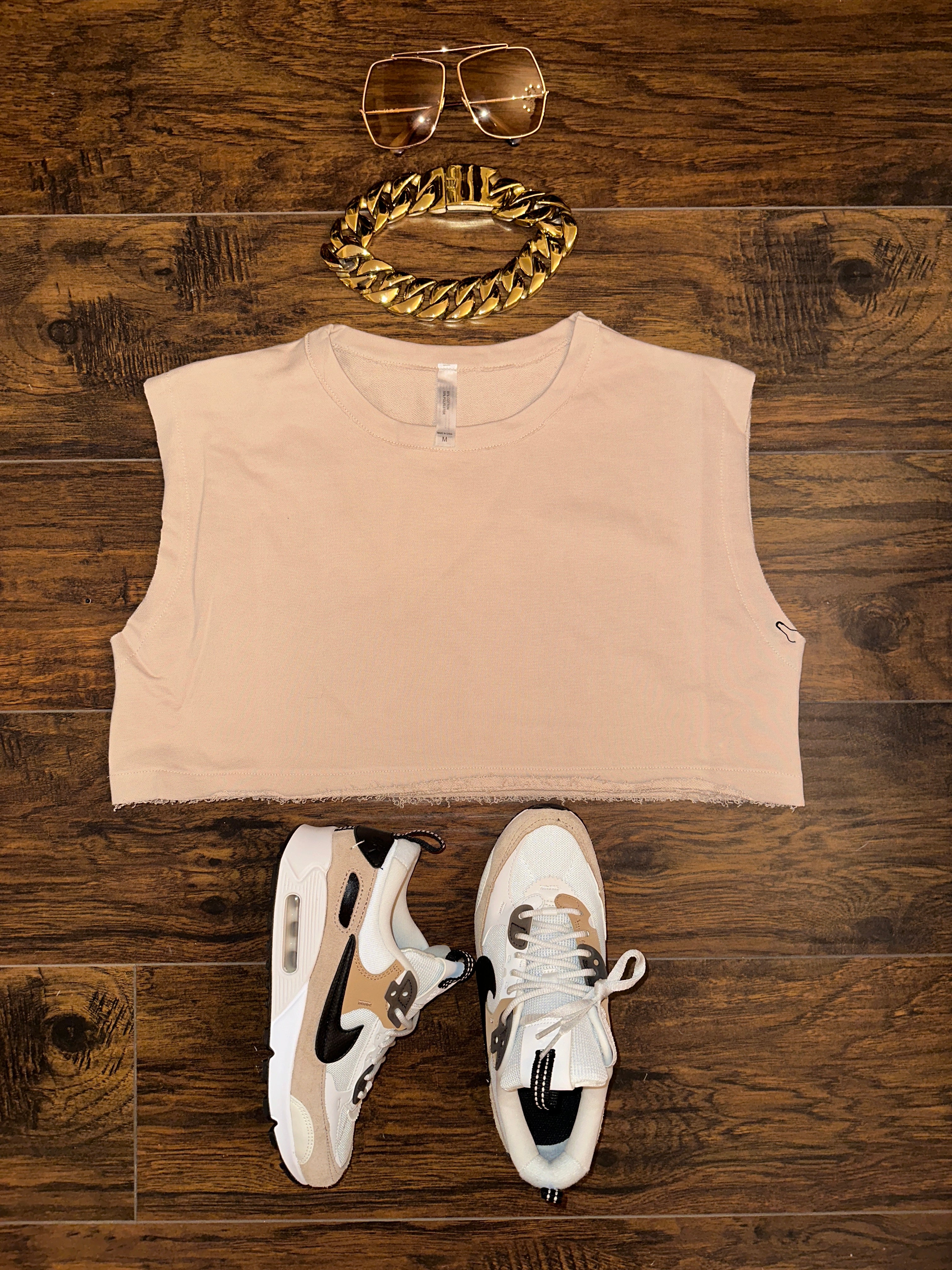 Sleeveless Cropped Sweatshirt - The Vault by Sacha