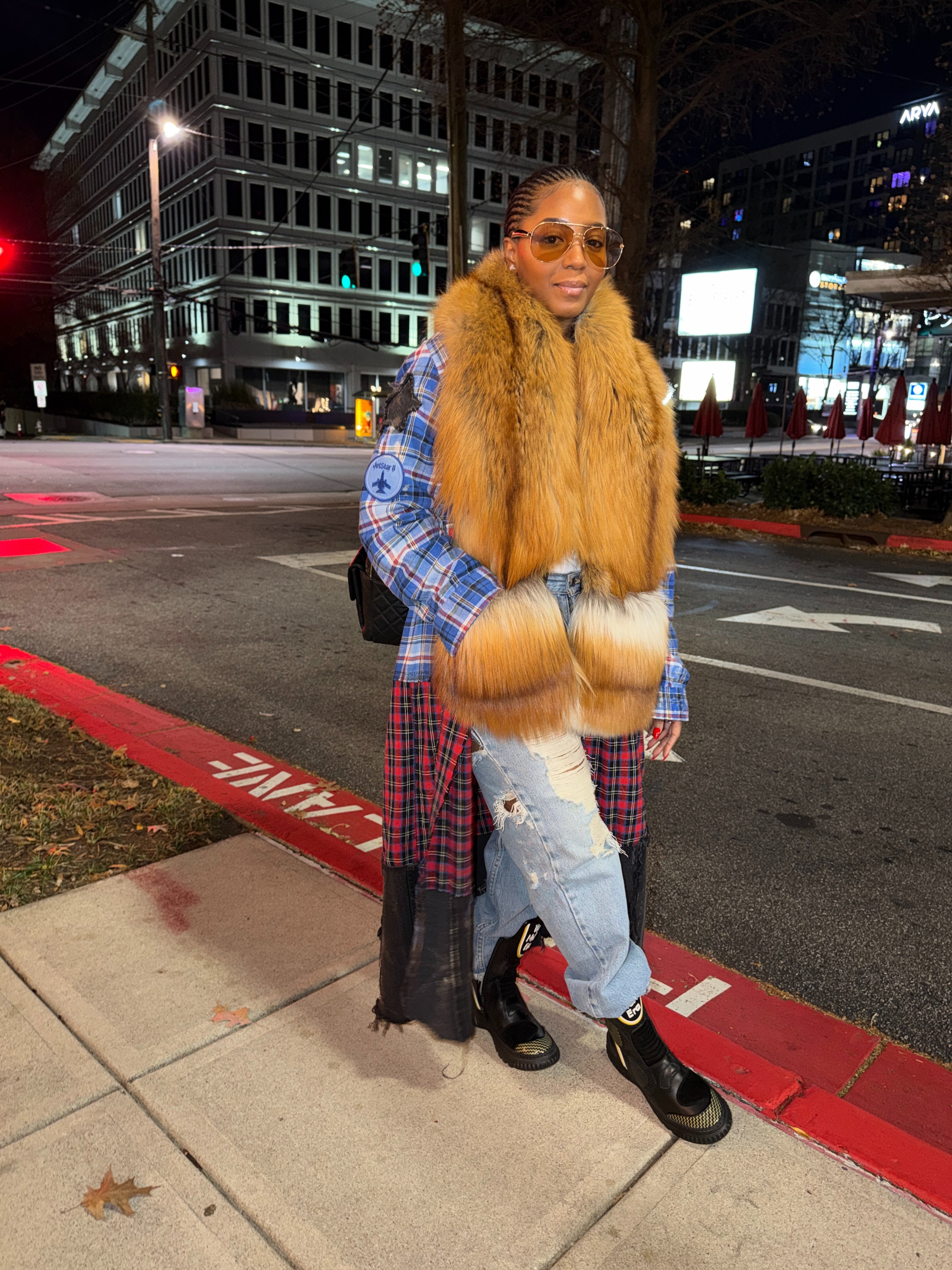 Red Fox Fur Scarf w/pockets - The Vault by Sacha