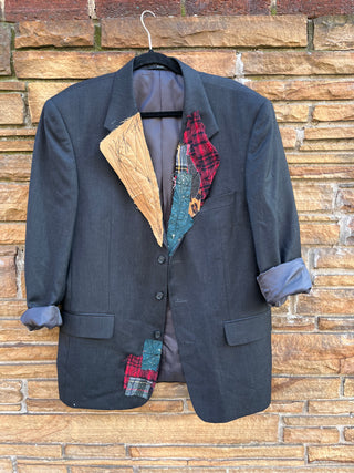Custom 3 Button Patchwork Blazer