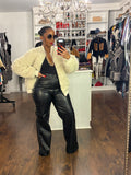 Pearl Studded Wide Leg Jeans - The Vault by Sacha