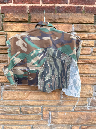Custom Multi Army Cargo Crop Jacket
