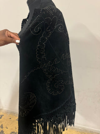 Open Studded Fringe Shawl - The Vault by Sacha