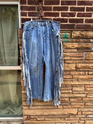 Custom Frayed The Middle Fringe Denim