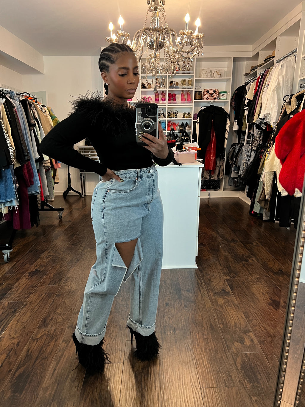 Off Shoulder Feather Bodysuit | FINAL SALE - The Vault by Sacha