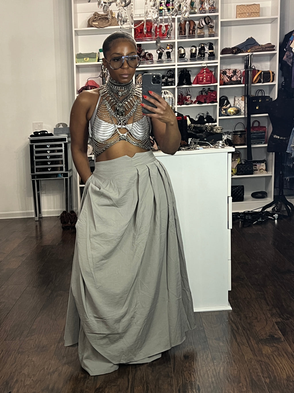 Grey Drape Pants - The Vault by Sacha