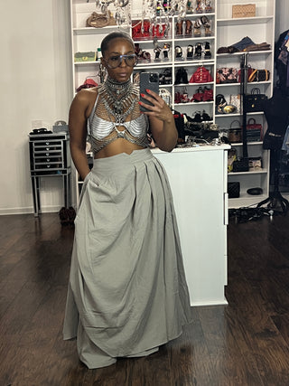 Grey Drape Pants - The Vault by Sacha