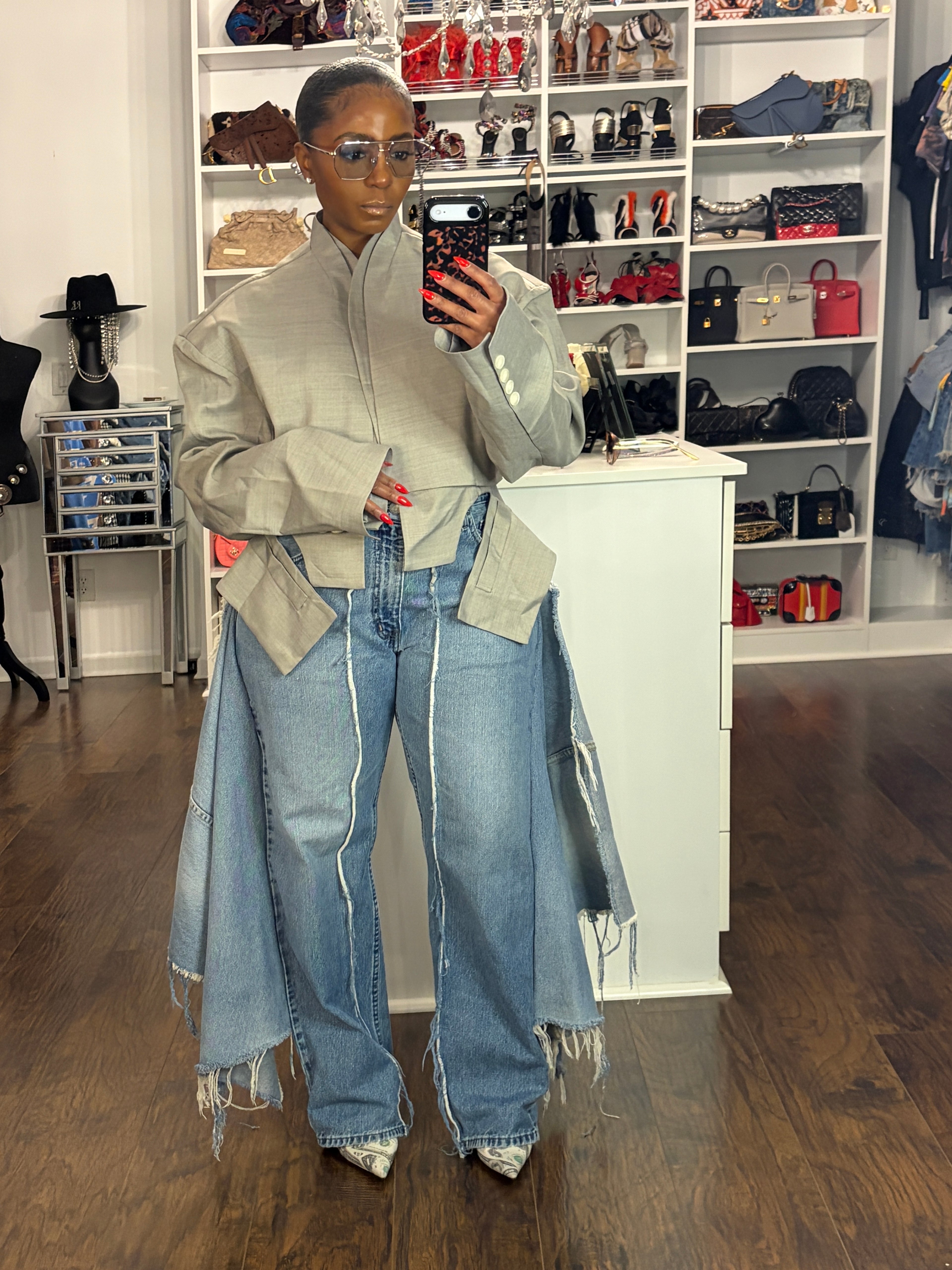 All Angles Grey Blazer - The Vault by Sacha