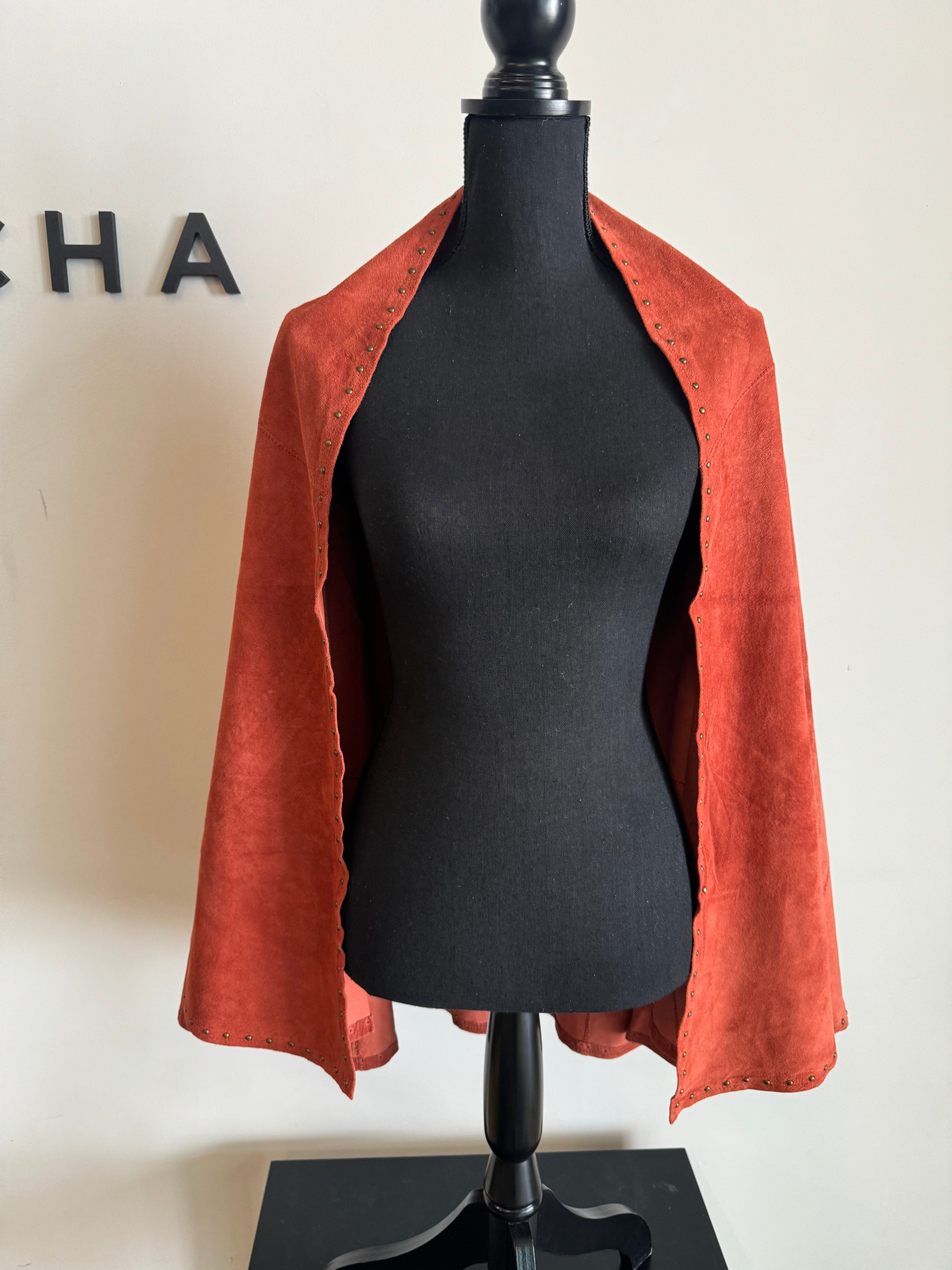 Rustic Suede Stud Poncho - The Vault by Sacha