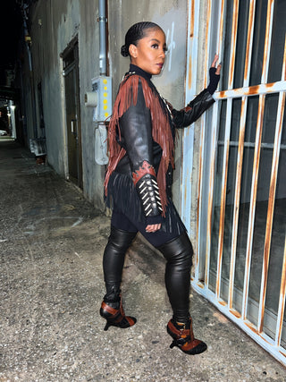 A New Era: Genuine Leather Fringe Jacket