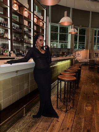 From the Shadows Hooded Drape Dress