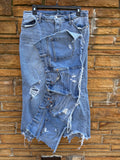 Custom Reworked Denim Skirt 30inch waist