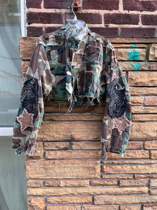 Custom Camo Figure 8 Crop Jacket - The Vault by Sacha