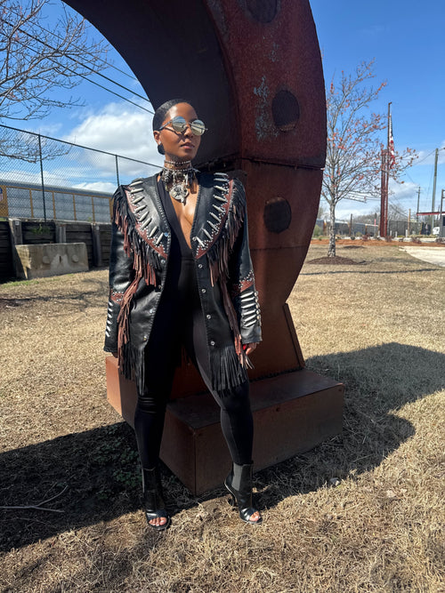 A New Era: Genuine Leather Fringe Jacket - The Vault by Sacha