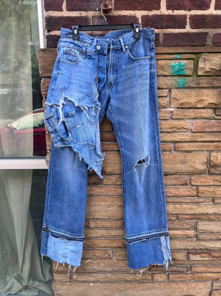 Custom Denim Two Tone Cuff - The Vault by Sacha