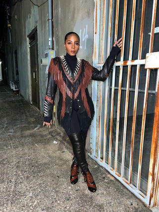A New Era: Genuine Leather Fringe Jacket