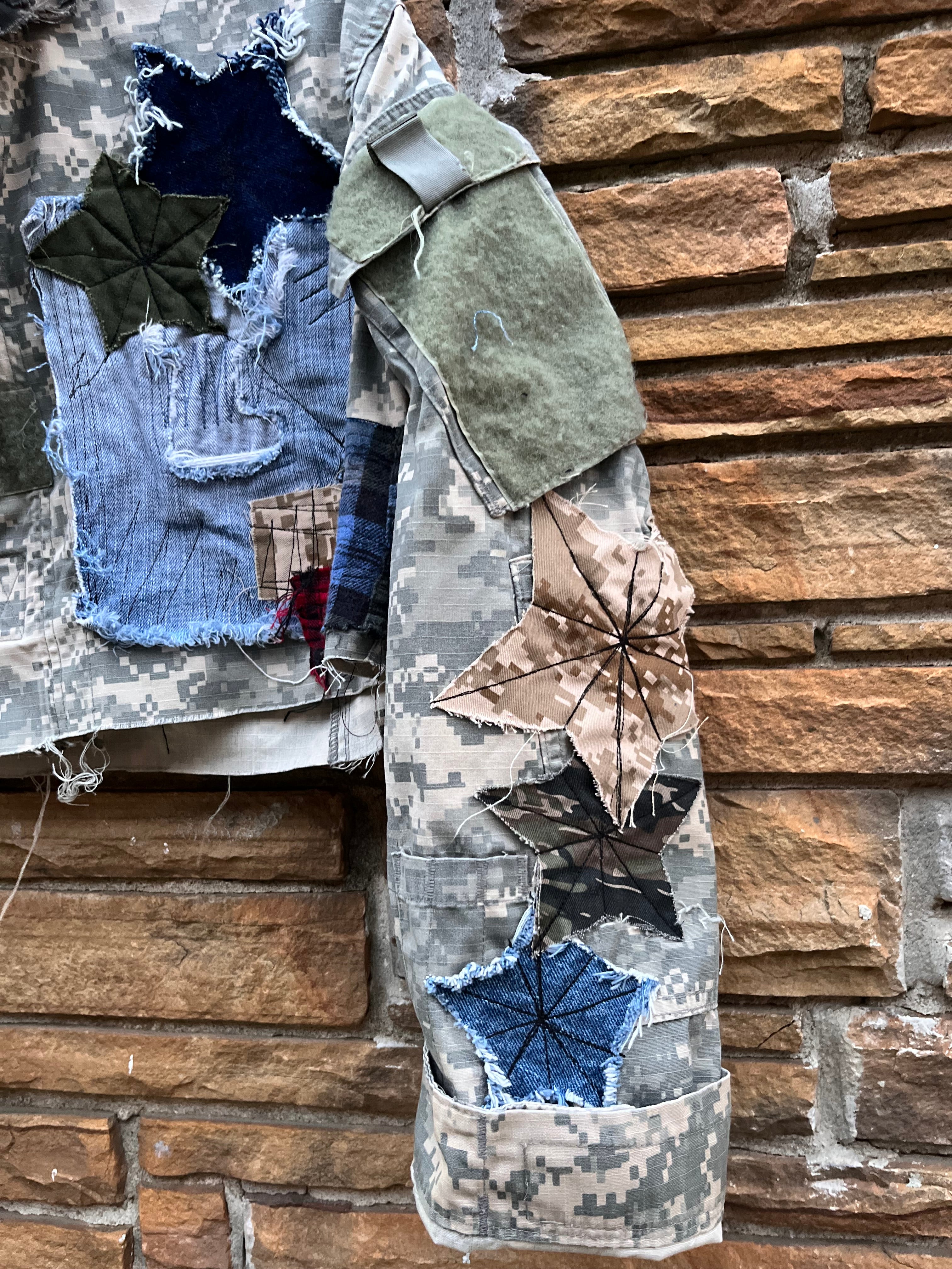 Custom Digital Multi Patchwork Crop Jacket - The Vault by Sacha