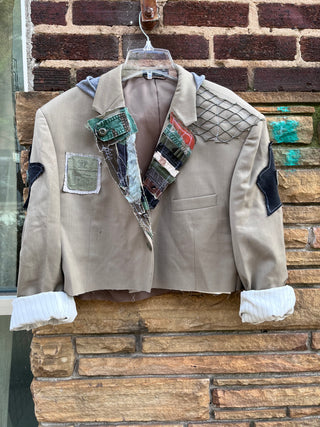 Custom Crop Hoodie Blazer