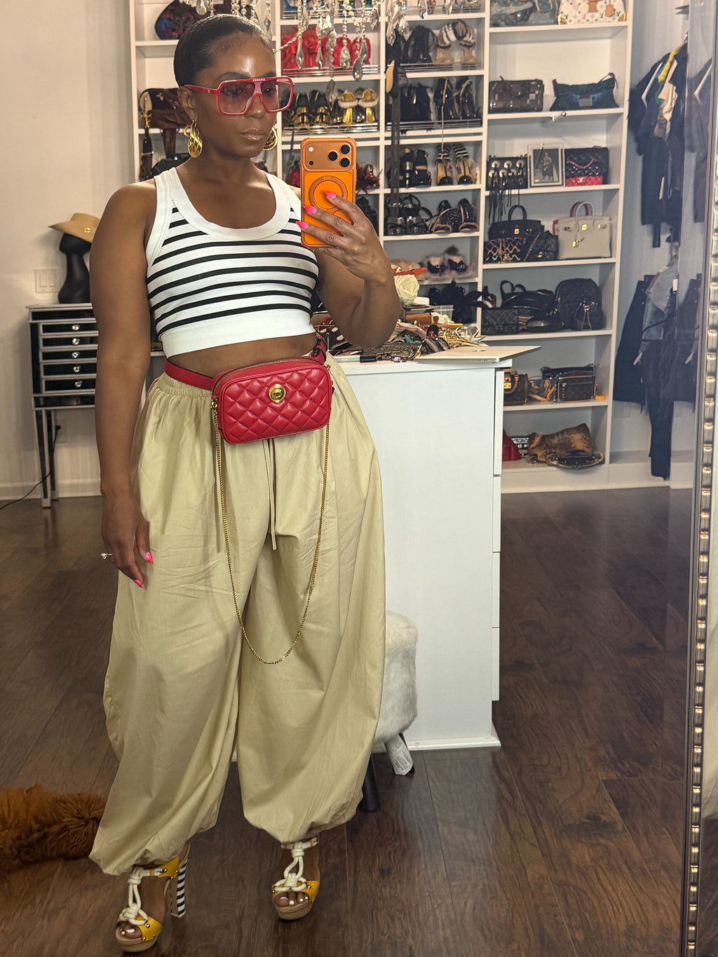 Ribbed Stripe Crop Top