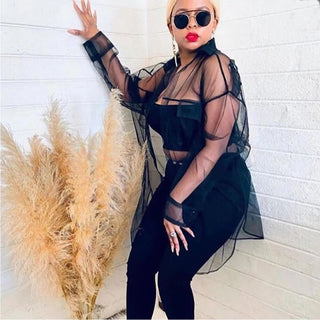 Sheer Elegance Top-Black - The Vault by Sacha