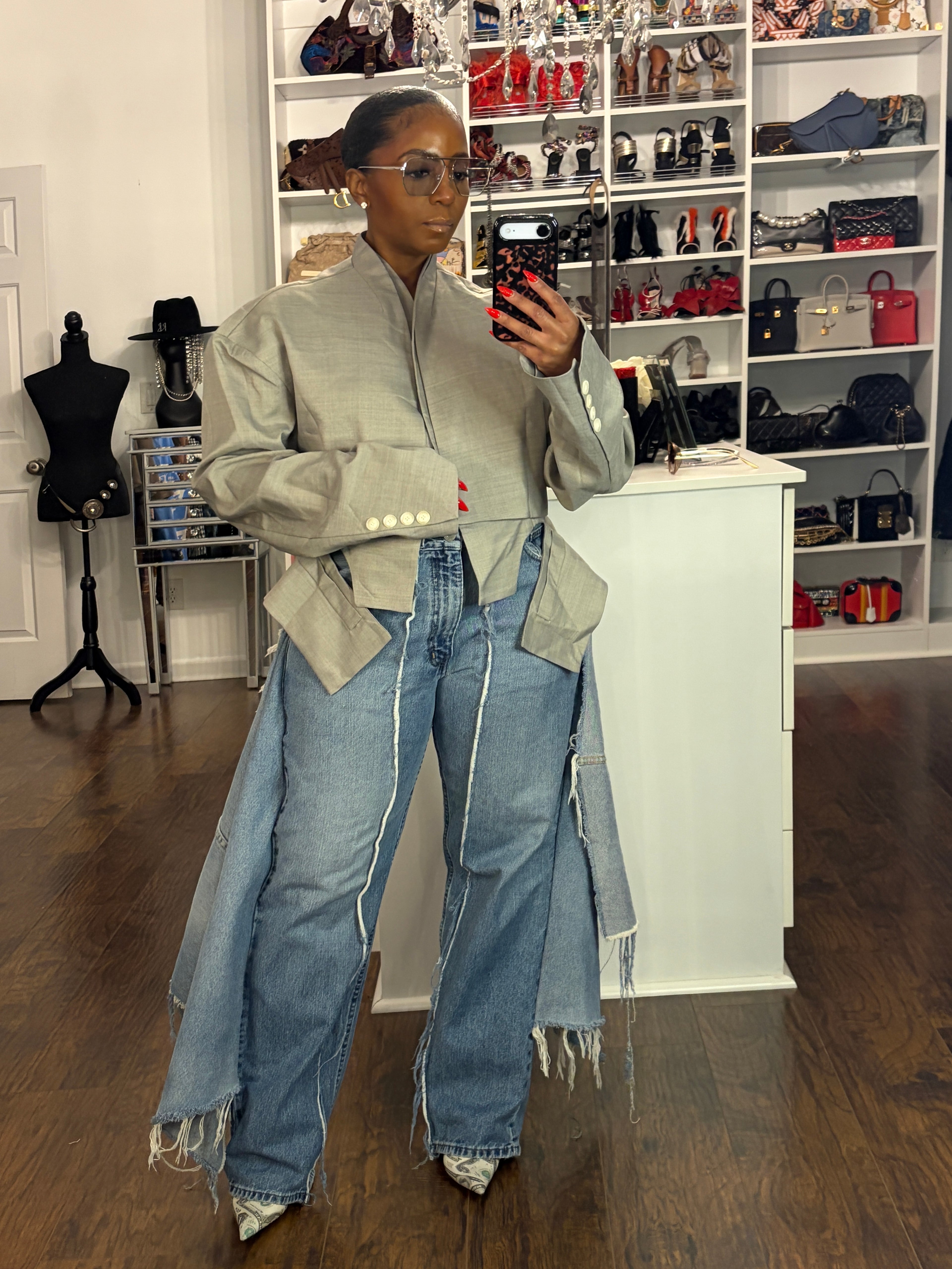 All Angles Grey Blazer - The Vault by Sacha