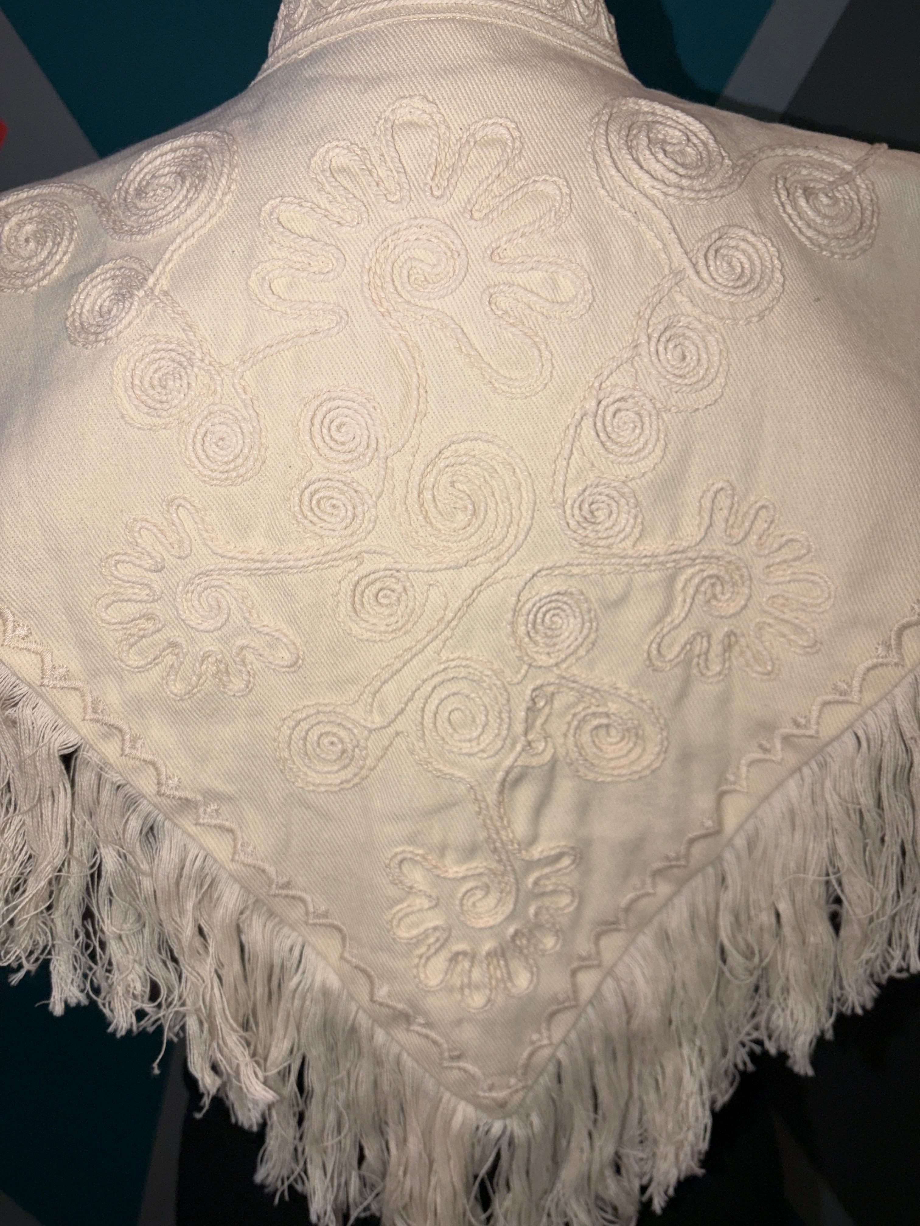 Artisan Fringe Embroidered Capelet 7/17