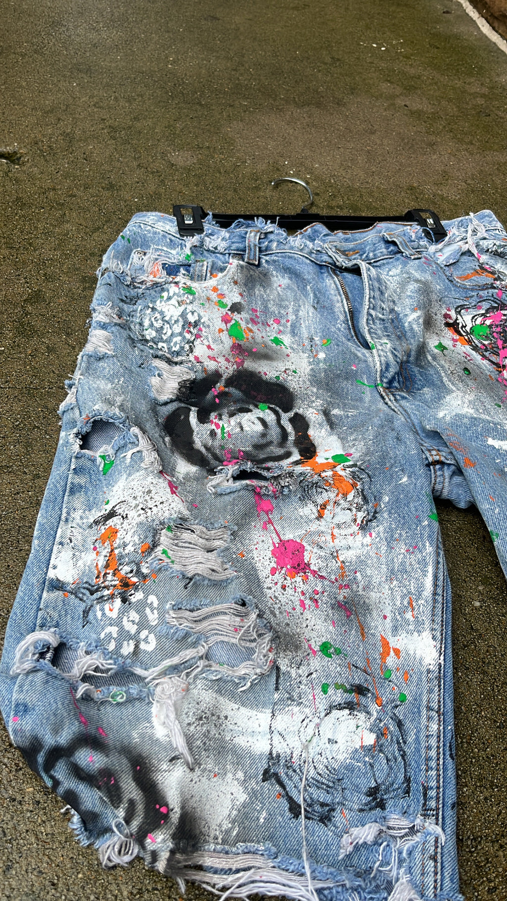 Painted Denim Bermuda
