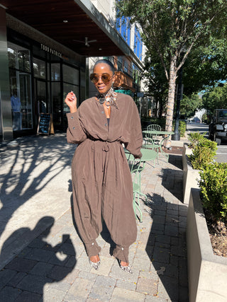Brownin Luxe Romper ships by 10/30