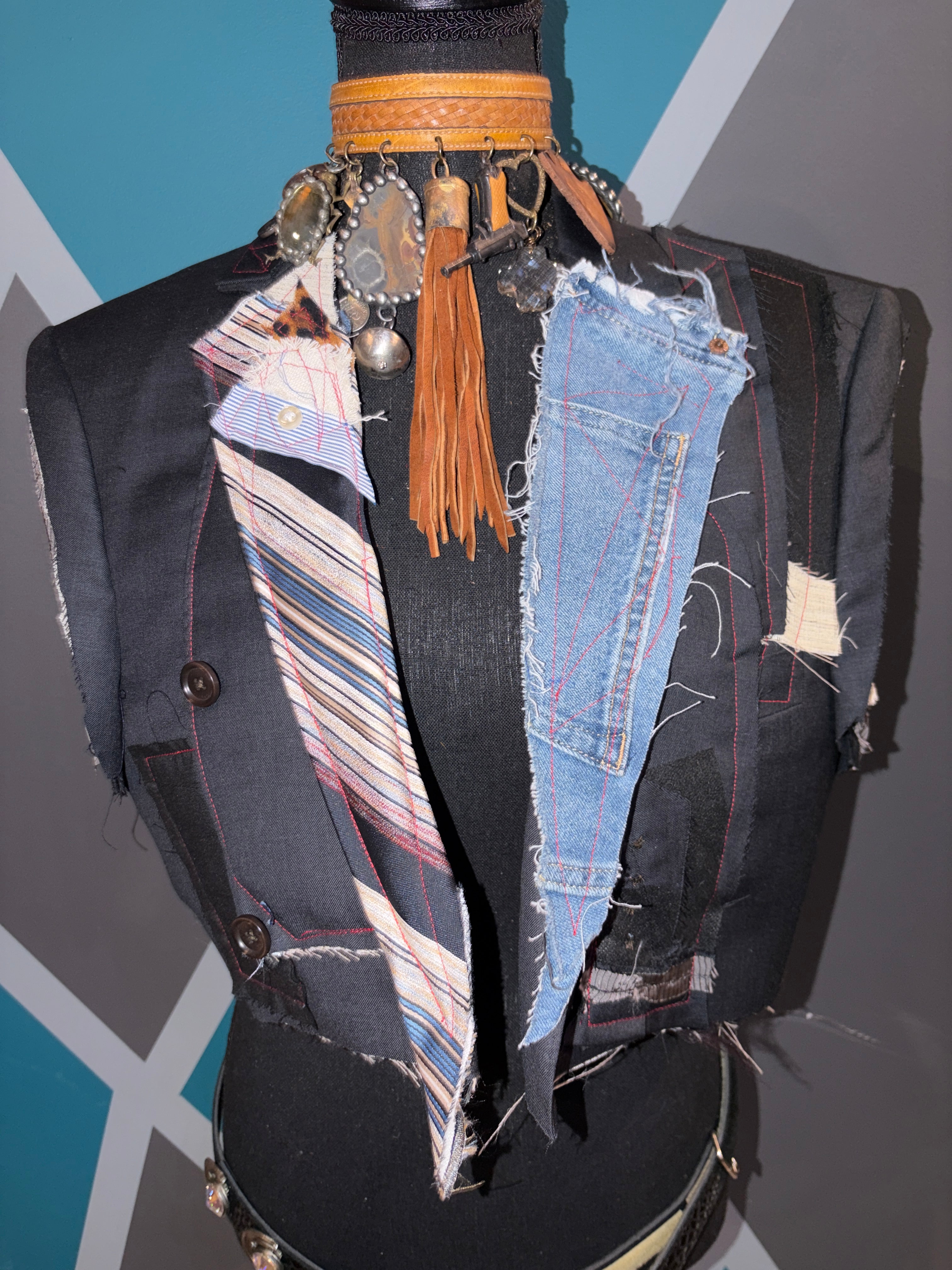 Pin striped Custom vest Sm/Med
