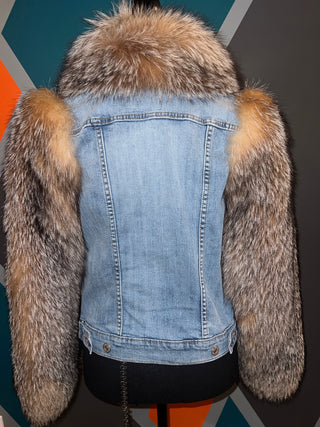 Levi Denim Genuine Fox Fur