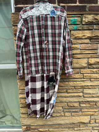 Custom Vintage Wash Plaid #2 Duster
