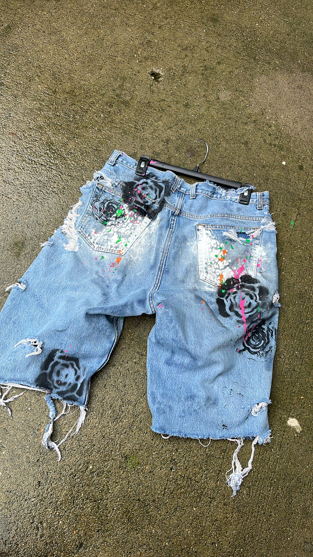Painted Denim Bermuda