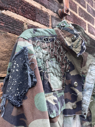 Custom Airborne Camo Hi Low Jacket - The Vault by Sacha