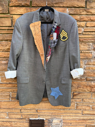 Custom Long School Girl Patchwork Blazer