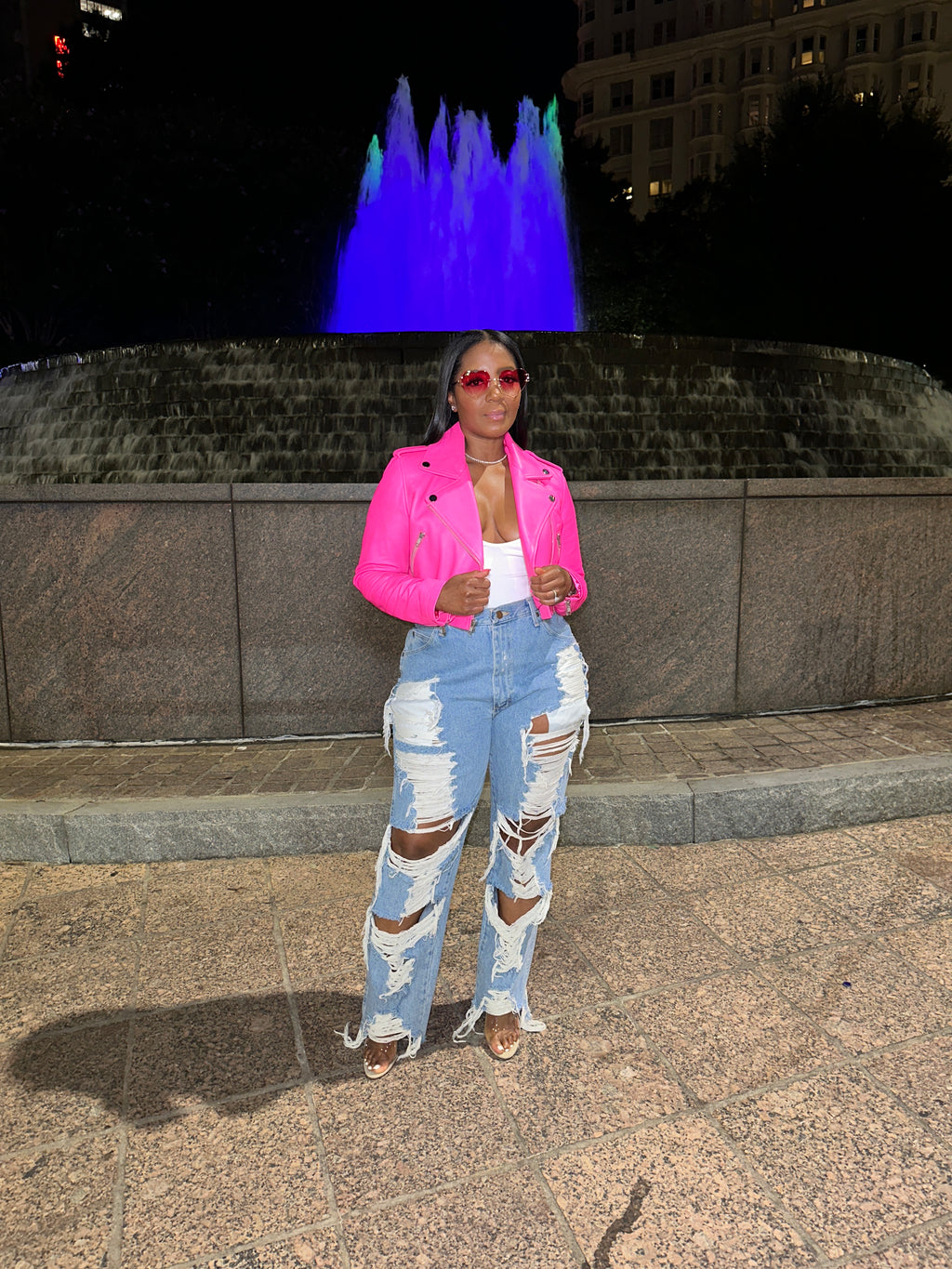 Hot Pink Crop Leather - The Vault by Sacha
