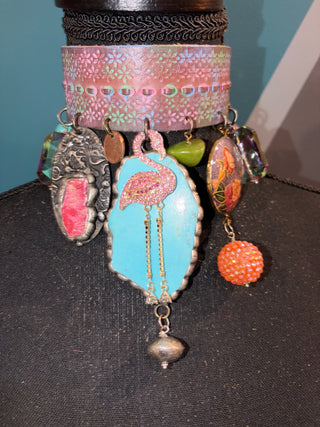 Flamingo Paradise Handmade Choker