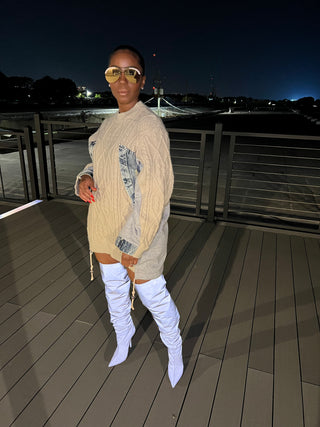 Mixed Media Sweater w. Denim - The Vault by Sacha