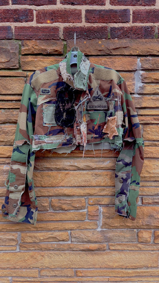 Custom Old Ironsides Camo Crop Jacket