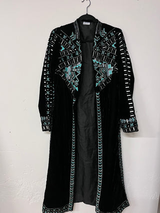Embroidered + Beaded Velvet Coat - The Vault by Sacha