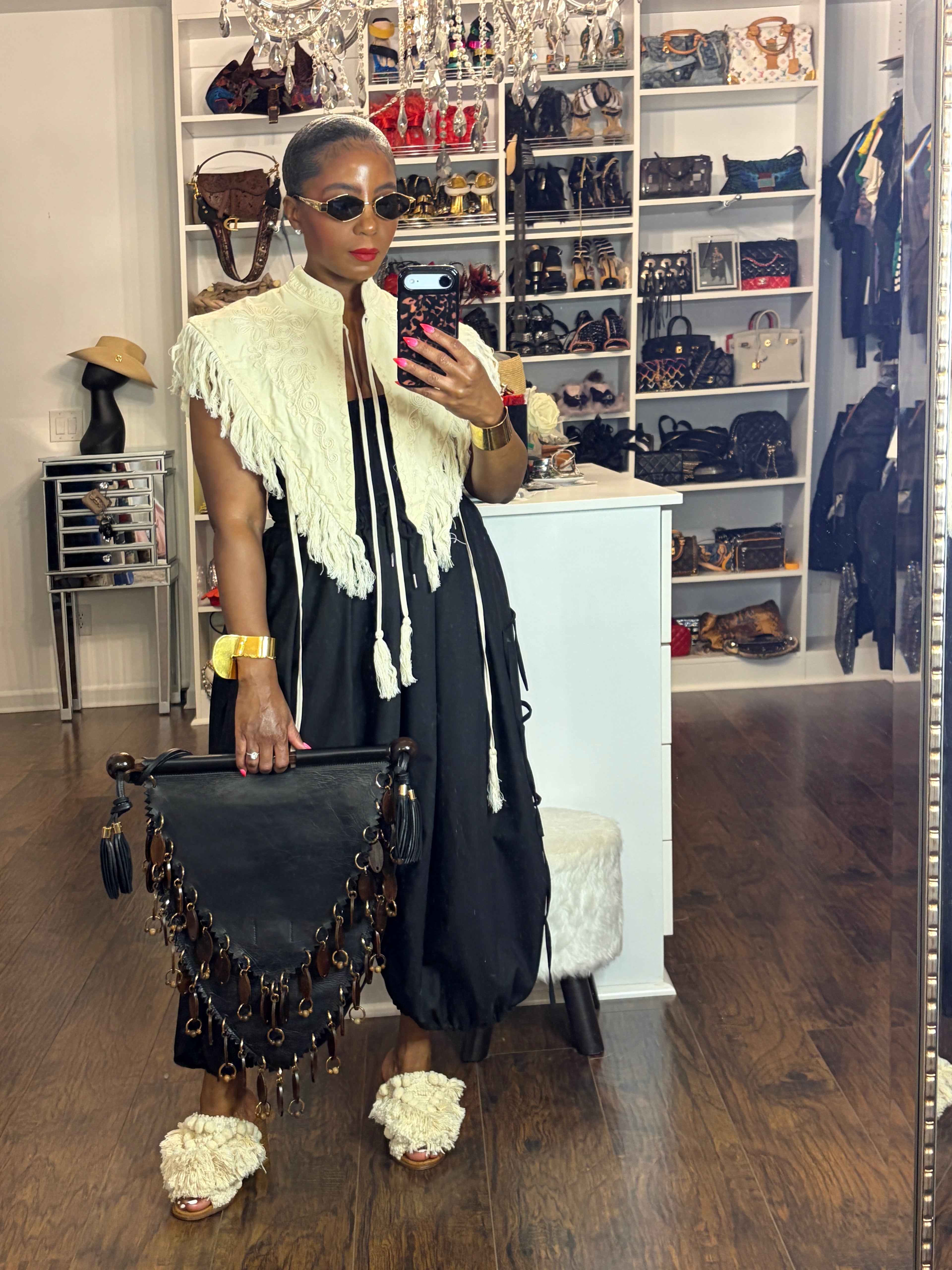 Artisan Fringe Embroidered Capelet