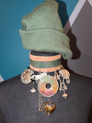 Circle of Life Handmade Leather Choker