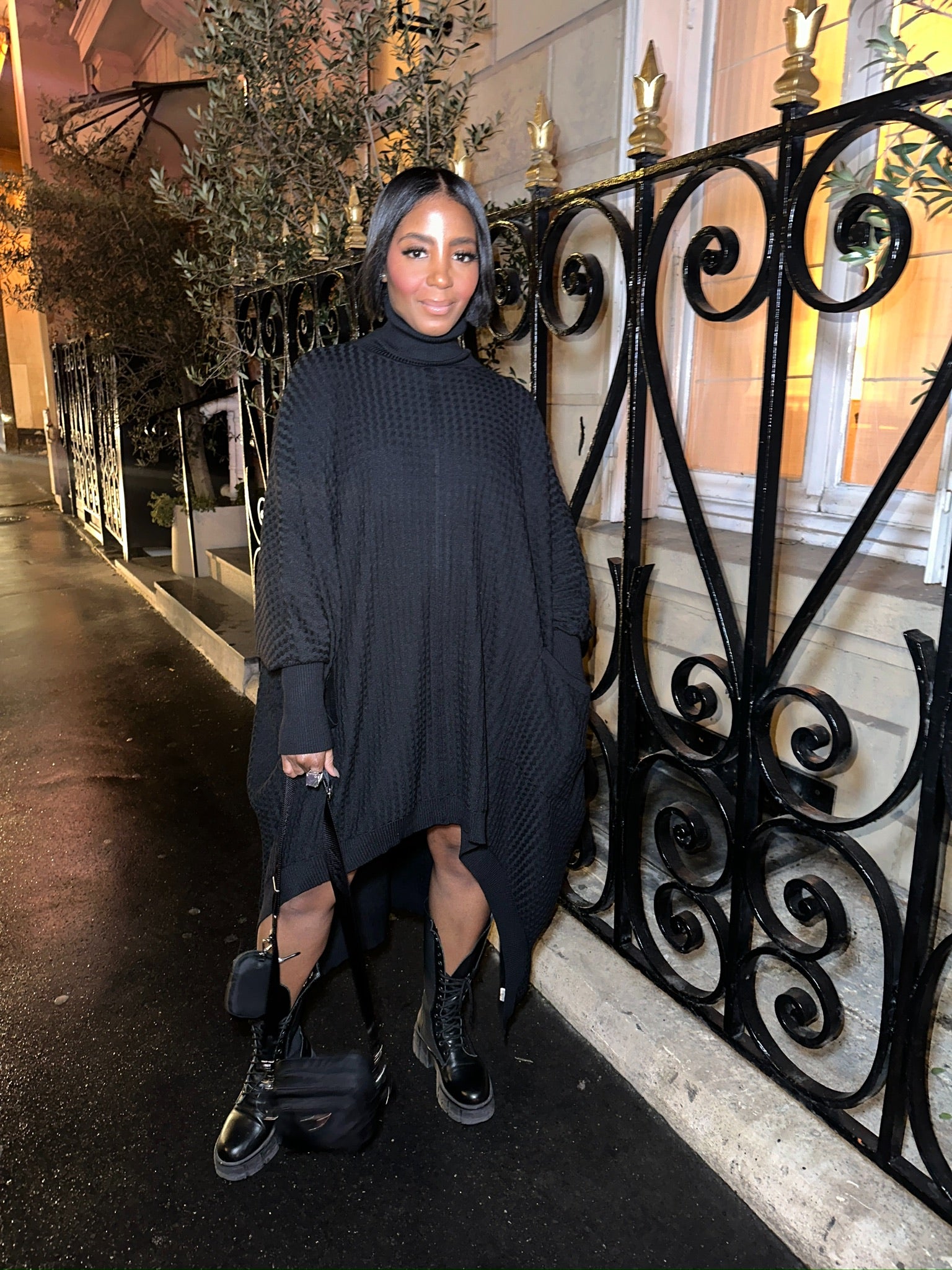 Hi Low Textured Knit Dress w/ pockets - The Vault by Sacha