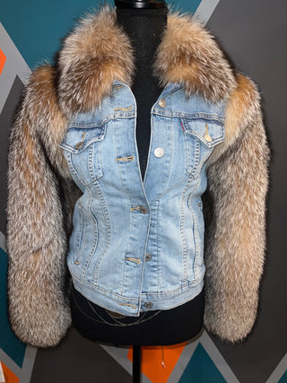 Levi Denim Genuine Fox Fur
