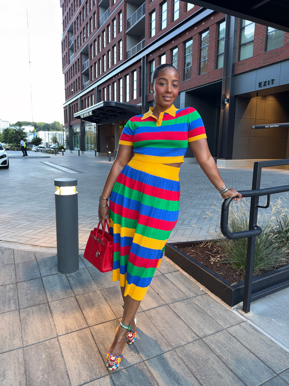 Color Play Knit Two-Piece Set