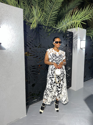 Off White Intermezzo Lace Dress